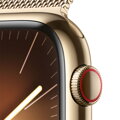 Apple Watch Series 9 GPS + Cellular 45mm Gold Stainless Steel Case with Gold Milanese Loop - iBite Nitra G2