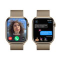 Apple Watch Series 9 GPS + Cellular 45mm Gold Stainless Steel Case with Gold Milanese Loop - iBite Nitra G5
