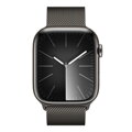 Apple Watch Series 9 GPS + Cellular 45mm Graphite Stainless Steel Case with Graphite Milanese Loop - iBite Nitra G1