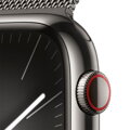 Apple Watch Series 9 GPS + Cellular 45mm Graphite Stainless Steel Case with Graphite Milanese Loop - iBite Nitra G2