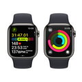 Apple Watch Series 9 GPS + Cellular 45mm Graphite Stainless Steel Case with Midnight Sport Band - S/M - iBite Nitra G7