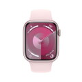 Apple Watch Series 9 GPS 45mm Pink Aluminium Case with Light Pink Sport Band - S/M - iBite Nitra G1