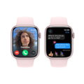 Apple Watch Series 9 GPS 45mm Pink Aluminium Case with Light Pink Sport Band - M/L - iBite Nitra G5