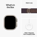 Apple Watch Ultra 2 GPS + Cellular 49mm Titanium Case with Indigo Alpine Loop - Medium - iBite Nitra G8
