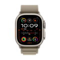 Apple Watch Ultra 2 GPS + Cellular 49mm Titanium Case with Olive Alpine Loop - Large - iBite Nitra G1