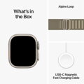 Apple Watch Ultra 2 GPS + Cellular 49mm Titanium Case with Olive Alpine Loop - Large - iBite Nitra G8