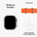 Apple Watch Ultra 2 GPS + Cellular 49mm Titanium Case with Orange Ocean Band - iBite Nitra G8