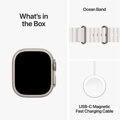 Apple Watch Ultra 2 GPS + Cellular 49mm Titanium Case with White Ocean Band - iBite Nitra G8