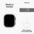 Apple Watch Ultra 2 GPS + Cellular 49mm Titanium Case with Green/Grey Trail Loop - M/L - iBite Nitra G8