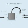 Satechi 4-Port USB-C Hub with Power Delivery - Space Grey