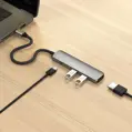 Satechi USB-C 4-in-1 Slim Multiport Adapter - Space Gray