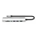Satechi USB-C 7-in-1 Slim Multiport Adapter with Ethernet - Silver