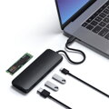 Satechi USB-C Hybrid Multiport adaptér with SSD enclosure - Black - iBite Nitra G1