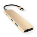 Satechi USB-C Slim Multiport adaptér - Gold 