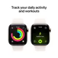 Apple Watch Series 11 GPS + Cellular 42mm Gold Titanium Case with Light Blush Sport Band - S/M