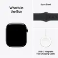 Apple Watch Series 11 GPS + Cellular 42mm Slate Titanium Case with Black Sport Band - M/L