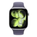 Apple Watch Series 11 GPS + Cellular 46mm Silver Aluminium Case with Purple Fog Sport Band - S/M
