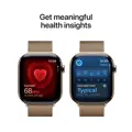 Apple Watch Series 11 GPS + Cellular 46mm Gold Titanium Case with Gold Milanese Loop - M/L
