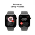 Apple Watch Series 11 GPS + Cellular 46mm Natural Titanium Case with Stone Grey Sport Band - M/L