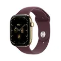 Apple Watch Series 12 GPS + Cellular 42mm Radiant Gold Titanium Case with Burgundy Sport Band - M/L