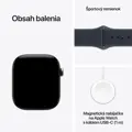Apple Watch Series 12 GPS + Cellular 46mm Natural Titanium Case with Navy Blue Sport Band - S/M