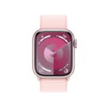 Apple Watch Series 9 GPS + Cellular 41mm Pink Aluminium Case with Light Pink Sport Loop - iBite Nitra G1