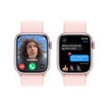 Apple Watch Series 9 GPS + Cellular 41mm Pink Aluminium Case with Light Pink Sport Loop - iBite Nitra G5