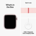 Apple Watch Series 9 GPS + Cellular 41mm Pink Aluminium Case with Light Pink Sport Loop - iBite Nitra G9