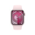Apple Watch Series 9 GPS + Cellular 41mm Pink Aluminium Case with Light Pink Sport Band - S/M - iBite Nitra G1