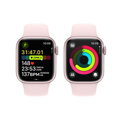 Apple Watch Series 9 GPS + Cellular 41mm Pink Aluminium Case with Light Pink Sport Band - M/L - iBite Nitra G7