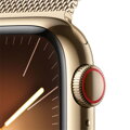 Apple Watch Series 9 GPS + Cellular 41mm Gold Stainless Steel Case with Gold Milanese Loop - iBite Nitra G1