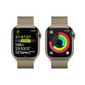 Apple Watch Series 9 GPS + Cellular 41mm Gold Stainless Steel Case with Gold Milanese Loop - iBite Nitra G7