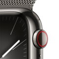 Apple Watch Series 9 GPS + Cellular 41mm Graphite Stainless Steel Case with Graphite Milanese Loop - iBite Nitra G2