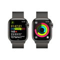 Apple Watch Series 9 GPS + Cellular 41mm Graphite Stainless Steel Case with Graphite Milanese Loop - iBite Nitra G7