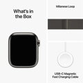 Apple Watch Series 9 GPS + Cellular 41mm Graphite Stainless Steel Case with Graphite Milanese Loop - iBite Nitra G9