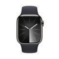 Apple Watch Series 9 GPS + Cellular 41mm Graphite Stainless Steel Case with Midnight Sport Band - M/L - iBite Nitra G1