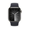 Apple Watch Series 9 GPS + Cellular 41mm Graphite Stainless Steel Case with Midnight Sport Band - S/M - iBite Nitra G1