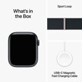 Apple Watch Series 9 GPS + Cellular 45mm Midnight Aluminium Case with Midnight Sport Loop - iBite Nitra G9