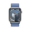 Apple Watch Series 9 GPS + Cellular 45mm Silver Aluminium Case with Winter Blue Sport Loop - iBite Nitra G1