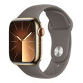 Apple Watch Series 9 GPS + Cellular 45mm Gold Stainless Steel Case with Clay Sport Band - M/L