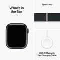 Apple Watch Series 9 GPS 41mm Midnight Aluminium Case with Midnight Sport Loop - iBite Nitra G9