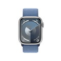 Apple Watch Series 9 GPS 41mm Silver Aluminium Case with Winter Blue Sport Loop - iBite Nitra G1
