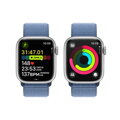 Apple Watch Series 9 GPS 41mm Silver Aluminium Case with Winter Blue Sport Loop - iBite Nitra G7