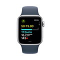 Apple Watch SE GPS + Cellular 40mm Silver Aluminium Case with Storm Blue Sport Band - M/L - iBite Nitra G5