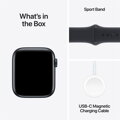 Apple Watch SE GPS + Cellular 44mm Midnight Aluminium Case with Midnight Sport Band - M/L - iBite Nitra G7