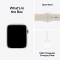 Apple Watch SE GPS + Cellular 44mm Starlight Aluminium Case with Starlight Sport Band - M/L - iBite Nitra G7