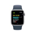 Apple Watch SE GPS 40mm Silver Aluminium Case with Storm Blue Sport Band - S/M - iBite Nitra G5