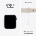 Apple Watch SE GPS 40mm Starlight Aluminium Case with Starlight Sport Band - M/L - iBite Nitra G7