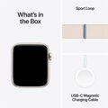 Apple Watch SE GPS 44mm Starlight Aluminium Case with Starlight Sport Loop - iBite Nitra G7