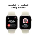 Apple Watch SE 3 GPS 44mm Midnight Aluminium Case with Navy Blue Sport Band - S/M